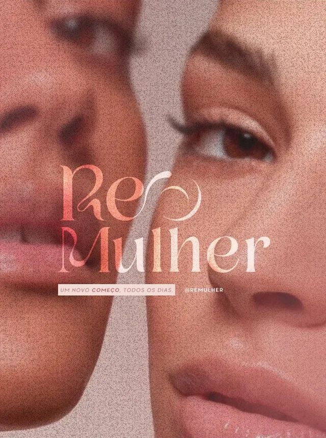 Identidade visual da Recomece Mulher: campanha, logotipo, elementos ilustrados e banner