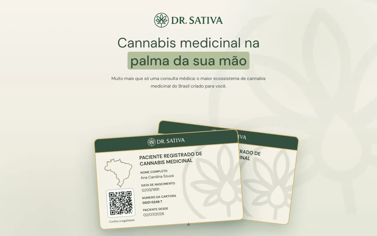 Site da Dr. Sativa no computador